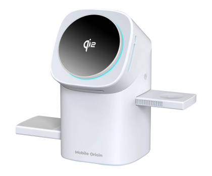 Ładowarka do smartfonów Mobile Origin 3in1 Wireless Charging Qi2 Station PW11 white